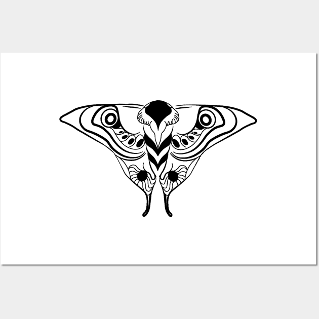 Ellies Moth Tattoo Wall Art by Keniixx